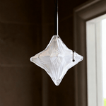 Prismatic Star Pendant Light – Crystal Glass Ceiling Lamp for Dining & Living Spaces