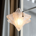 Prismatic Star Pendant Light – Crystal Glass Ceiling Lamp for Dining & Living Spaces