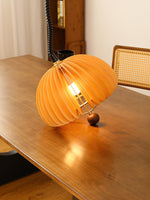 Pumpkin Adjustable Pendant Light – Modern Wood & Metal Hanging Lamp