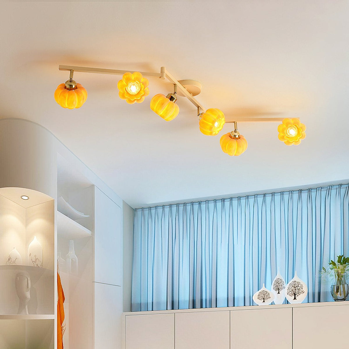 Pumpkin Multi Head Ceiling Lamp