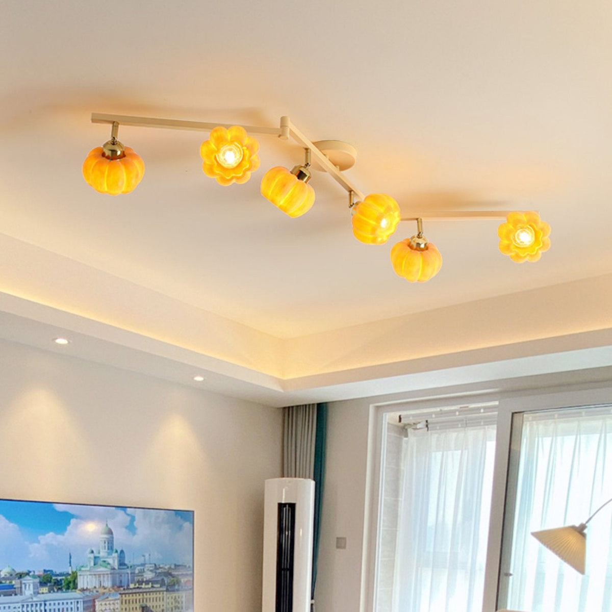 Pumpkin Multi Head Ceiling Lamp