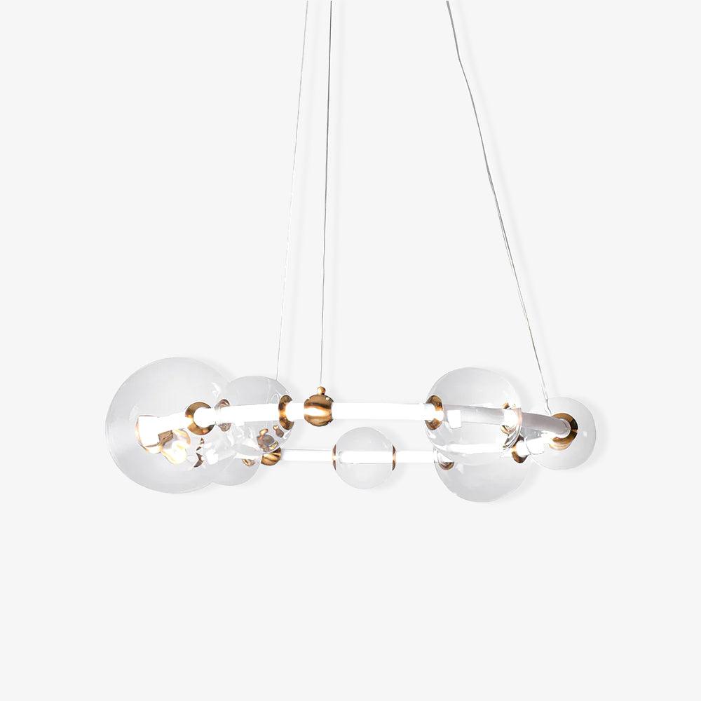 Puppet LED Chandelier in Gold and Clear Glass – Modern Luxury Pendant