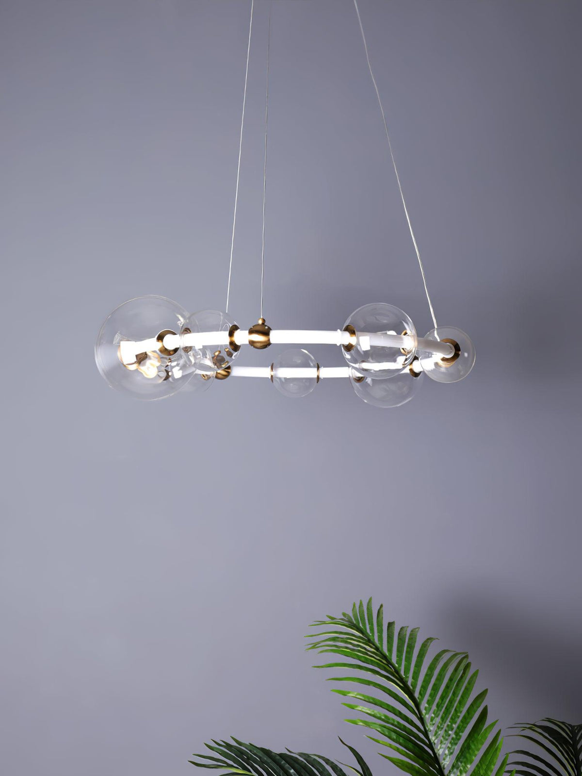 Puppet LED Chandelier in Gold and Clear Glass – Modern Luxury Pendant