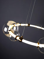 Puppet LED Chandelier in Gold and Clear Glass – Modern Luxury Pendant