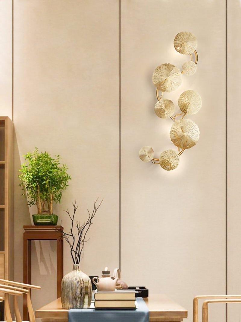 Pure Copper Lotus Leaf Wall Sconce