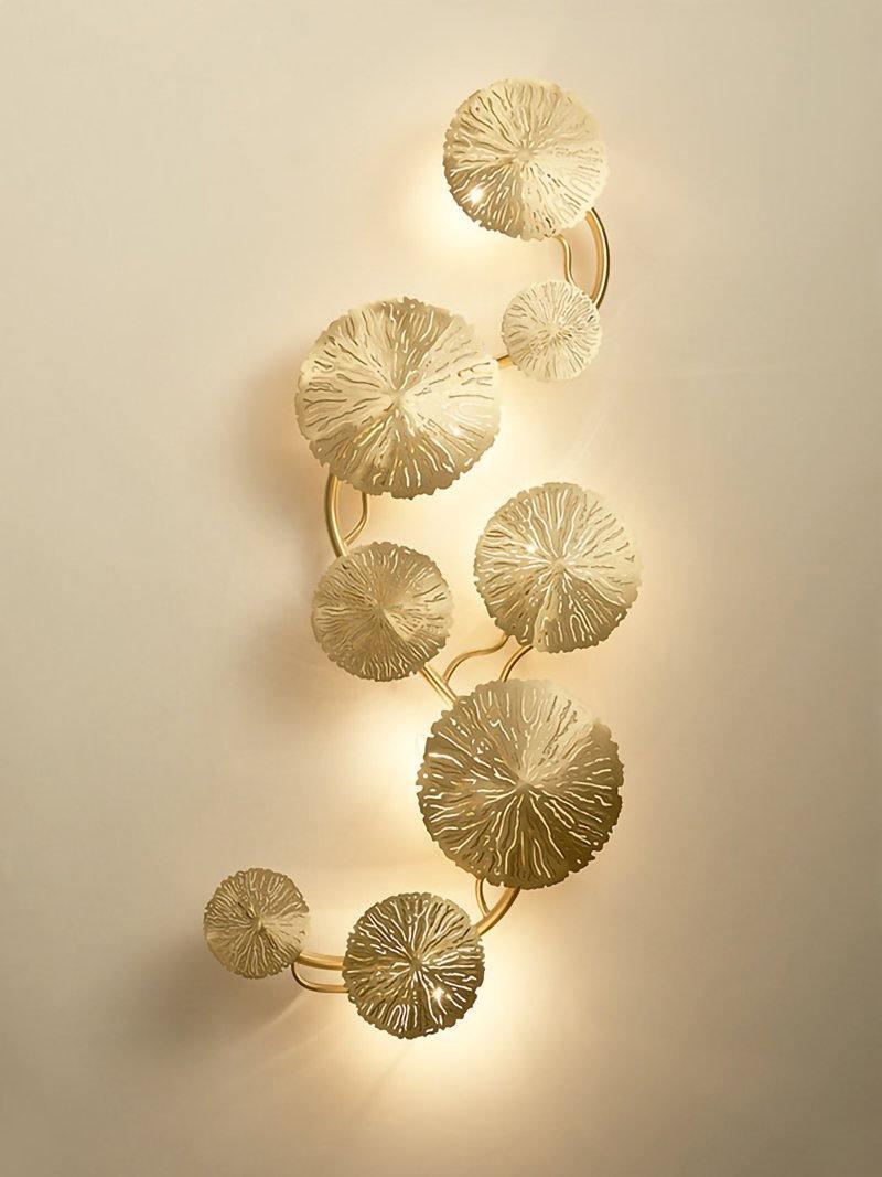 Pure Copper Lotus Leaf Wall Sconce