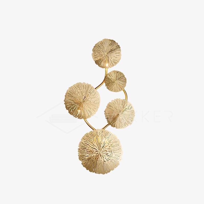 Pure Copper Lotus Leaf Wall Sconce
