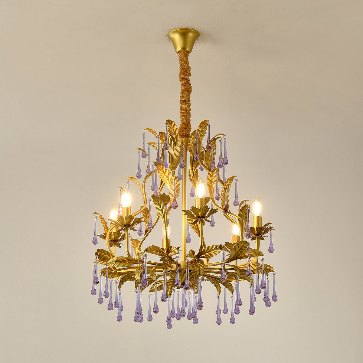 purple-glass-birdcage-chandelier