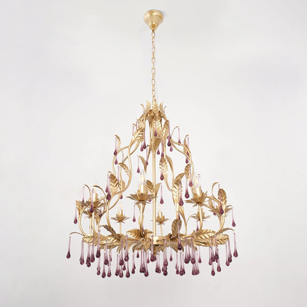 purple-glass-birdcage-chandelier