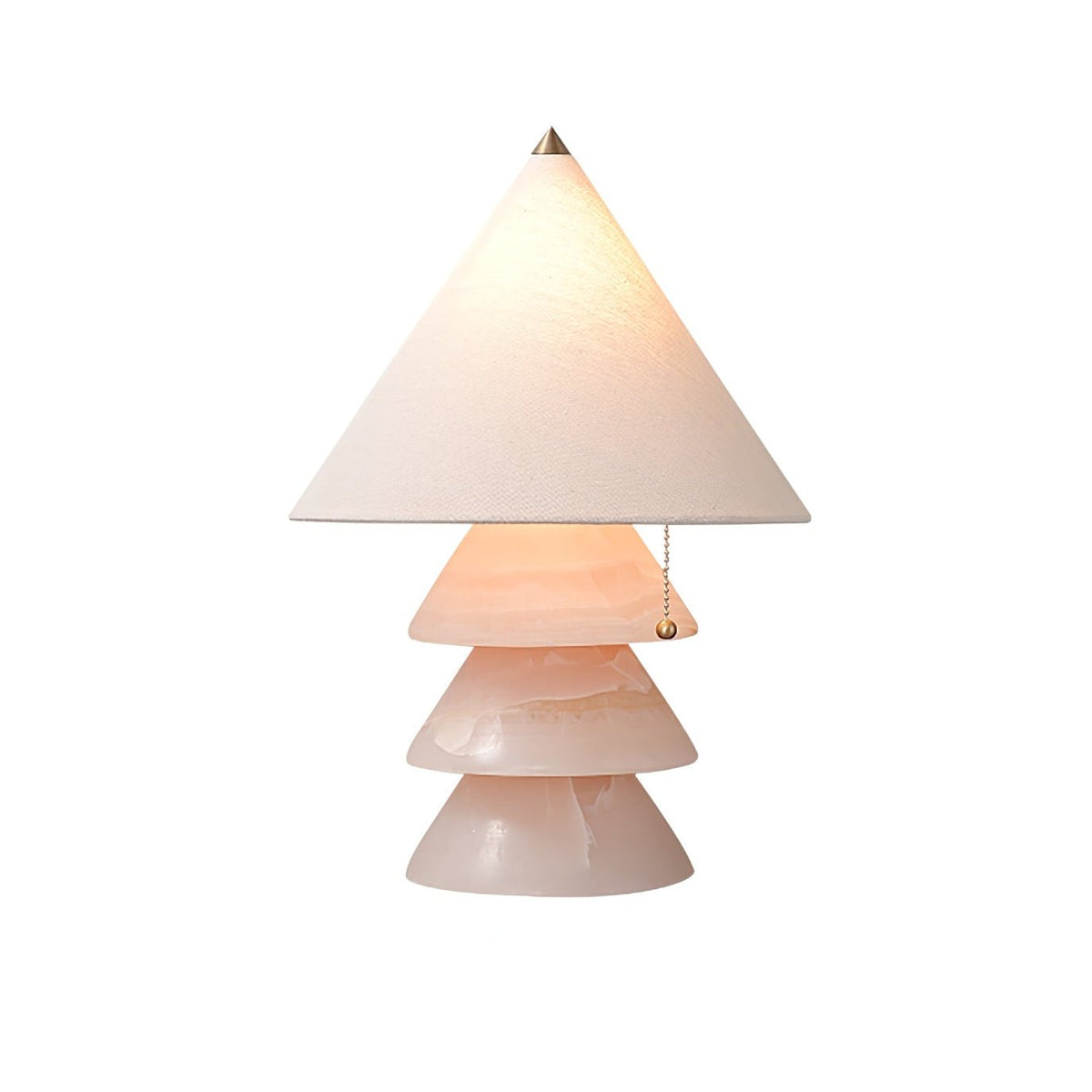 Pyralis Onyx Table Lamp – Sculptural Natural Stone Illumination