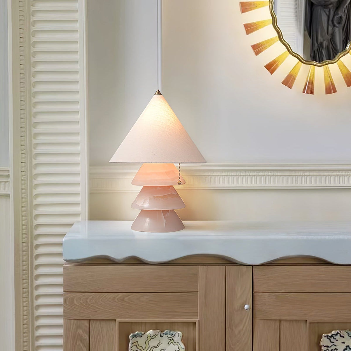 Pyralis Onyx Table Lamp – Sculptural Natural Stone Illumination