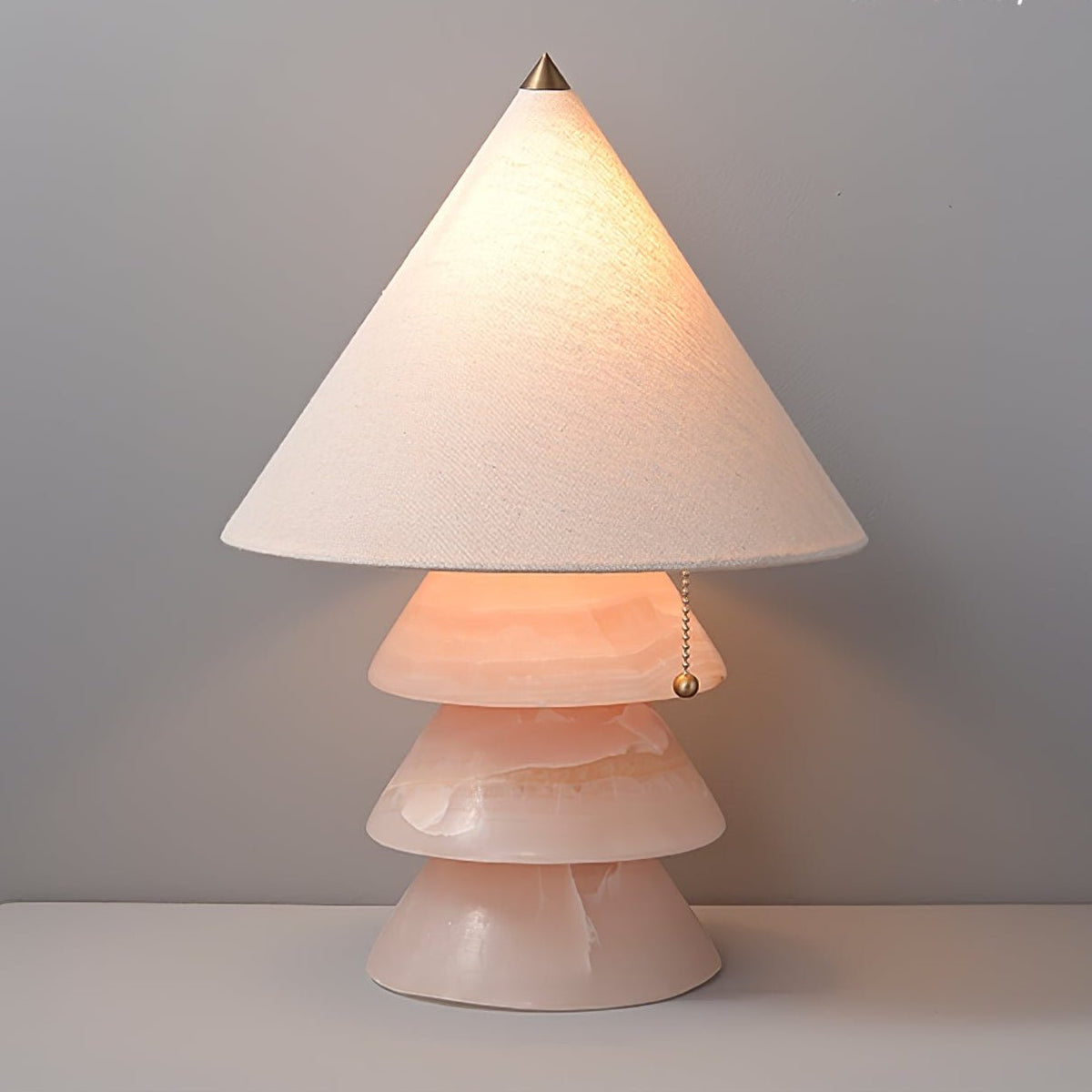 Pyralis Onyx Table Lamp – Sculptural Natural Stone Illumination