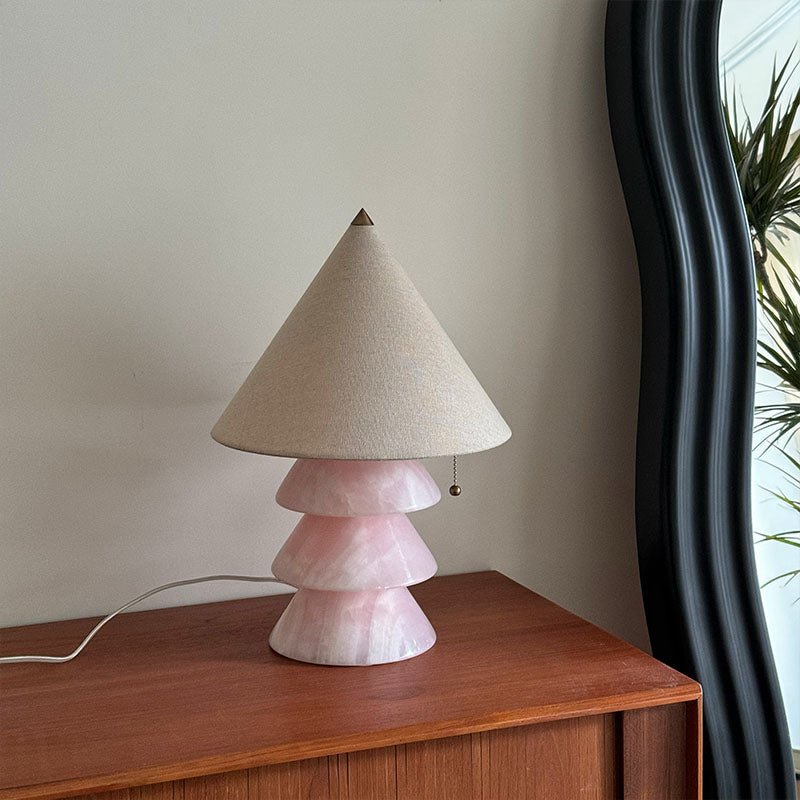 Pyralis Onyx Table Lamp – Sculptural Natural Stone Illumination