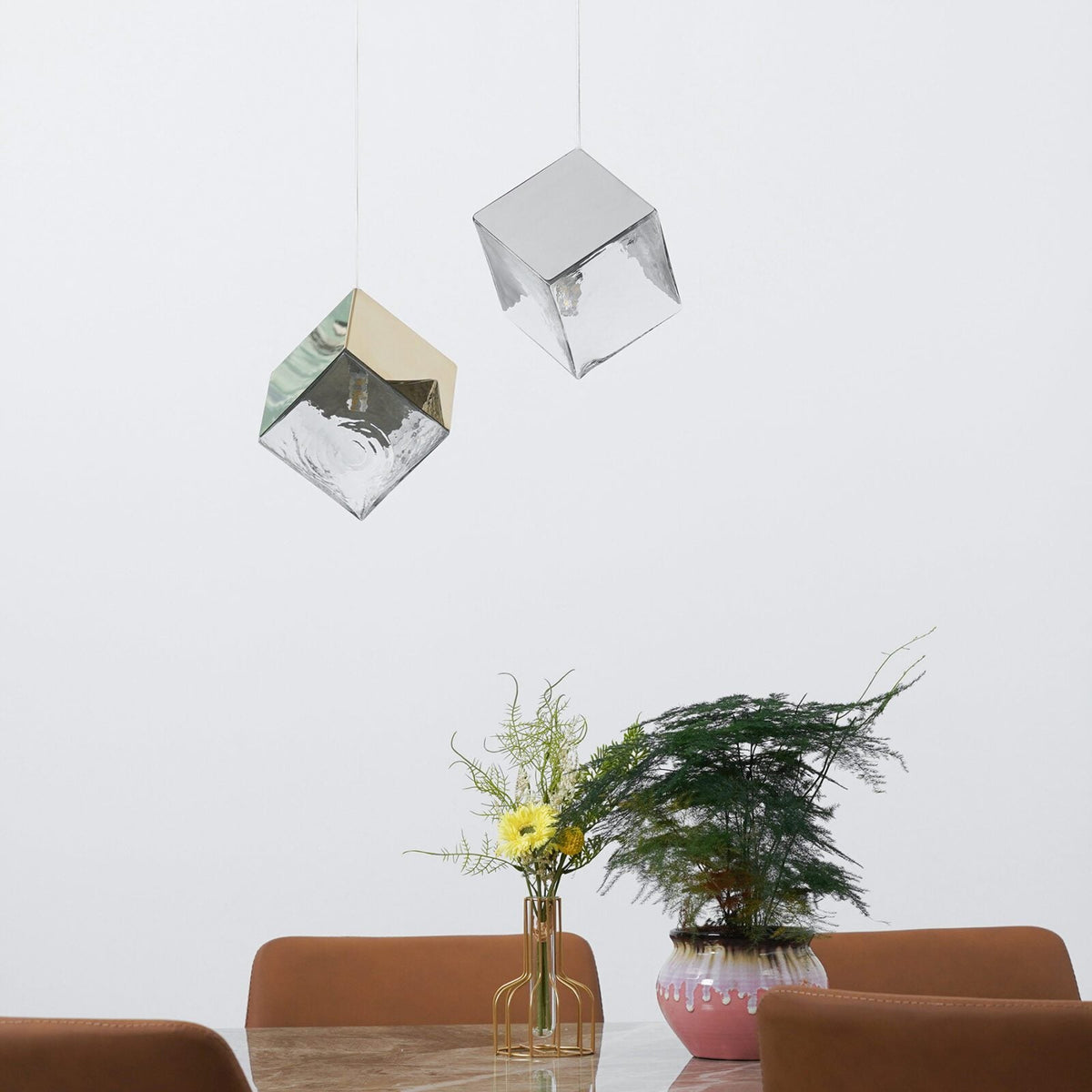 Pyrite chandelier