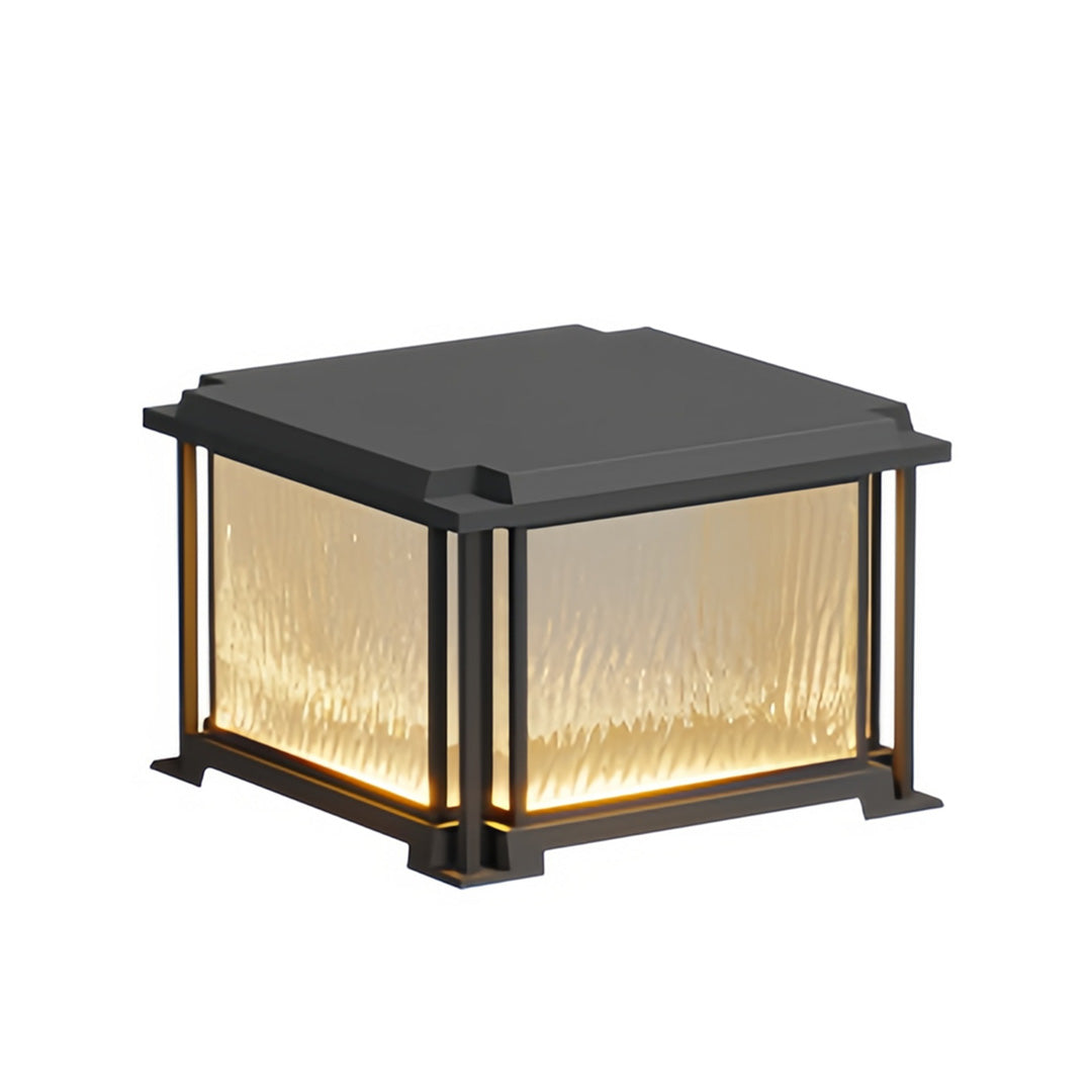 Modern Outdoor Pillar Light – Waterproof Black LED Gate Lamp