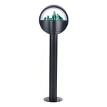 Lumina Frosted Globe Pathway Light — Modern Aluminum LED Bollard for Garden Walkways