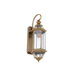 Solid Copper Outdoor Wall Sconce with Clear Glass Shade