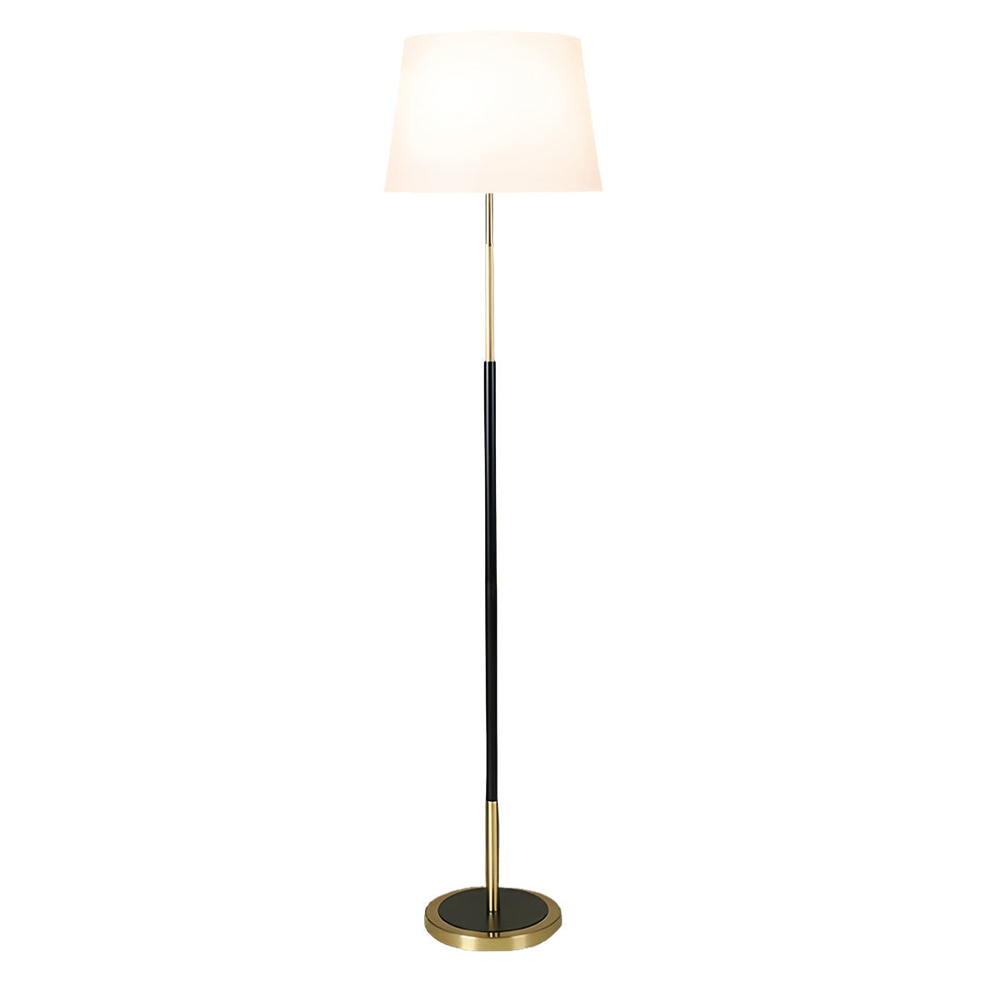 Wrought Iron Floor Lamp with Fabric Shade – Vintage Country Style