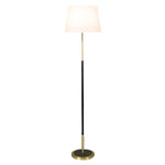 Wrought Iron Floor Lamp with Fabric Shade – Vintage Country Style