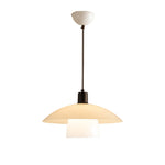 Opal Glass Pendant Light Wabi-Sabi Minimalist Hanging Lamp for Dining Room