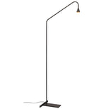 Black and Gold LED Floor Lamp – Minimalist Reading Light for Modern Interiors