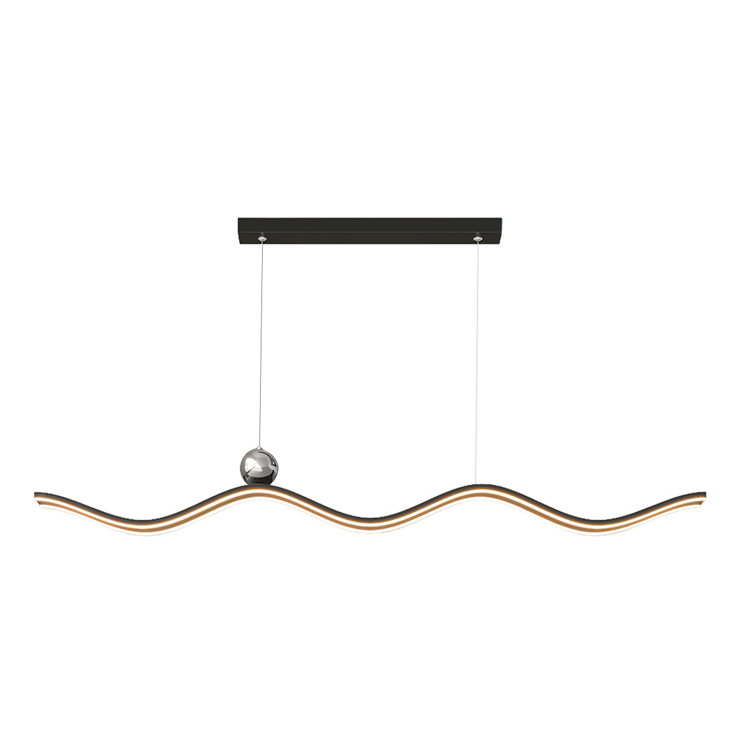 Wave Linear LED Pendant Light – Modern Aluminum Suspension Lamp