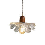 Lotus Brass and Glass Pendant Light, Japanese Retro Mini Pendant Lamp for Bedroom and Cafe