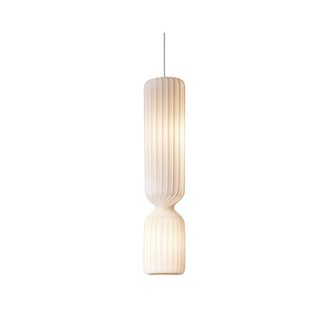 Cylinder Silk Pendant Light with Wabi-Sabi Elegance