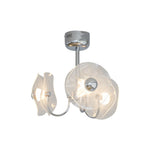 Aurora Acrylic LED Chandelier with Chrome Accents, Modern Multi-Head Pendant Light