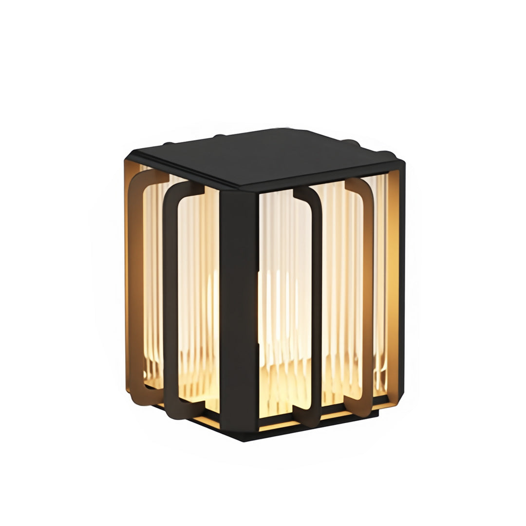 Modern Outdoor Pillar Lantern in Stainless Steel for Fence and Gate