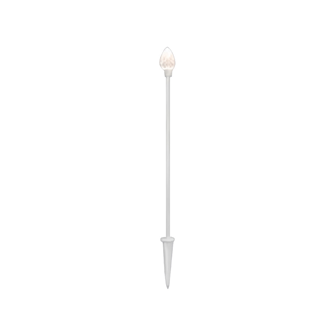 Crystal Bloom LED Landscape Garden Light in White Aluminum