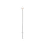 Crystal Bloom LED Landscape Garden Light in White Aluminum