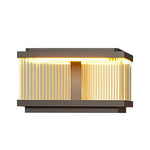 Square Pillar Post Lights for Courtyard and Fence, Black Aluminum LED