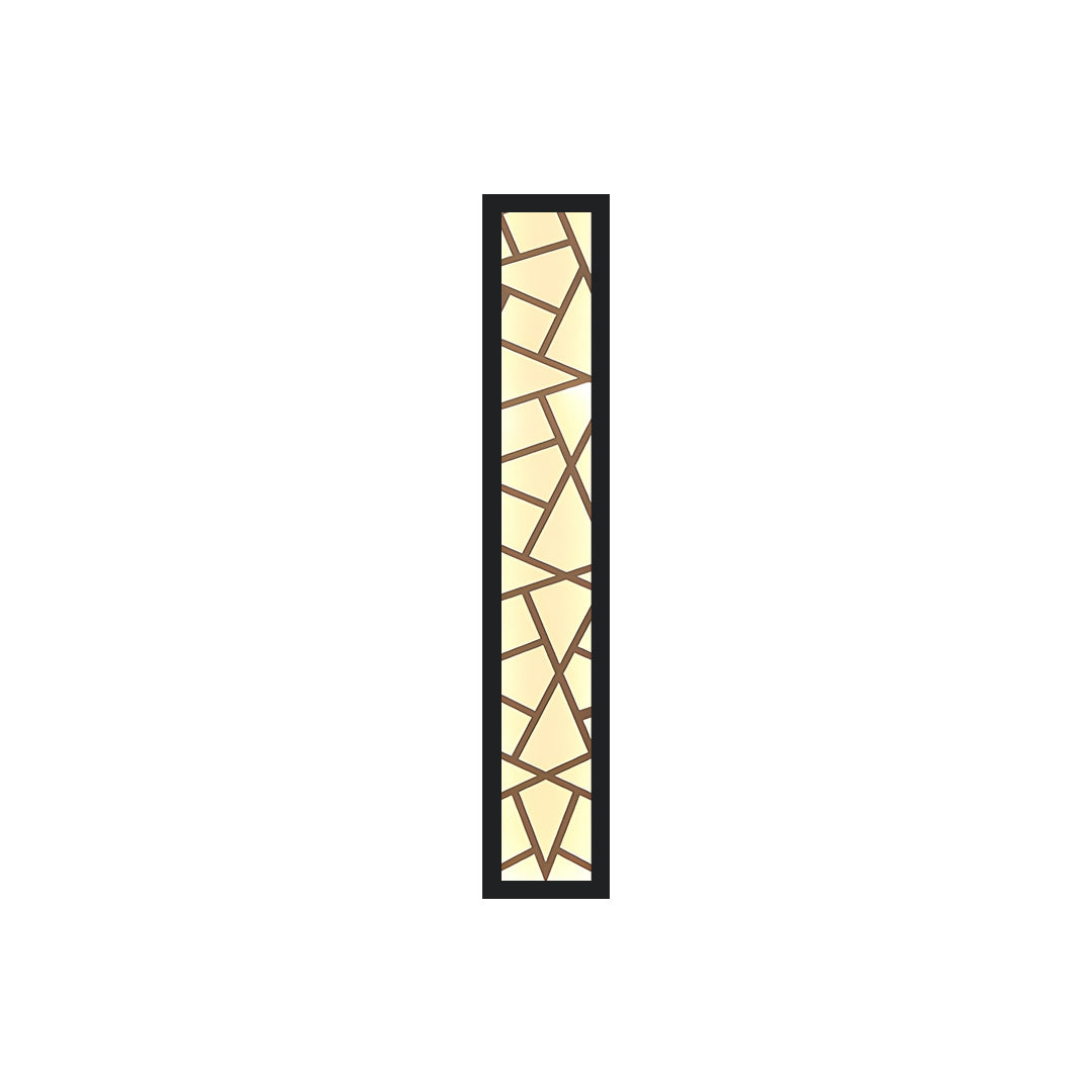 Linear Outdoor Wall Light in Black with Integrated LED, Weatherproof Minimalist Design