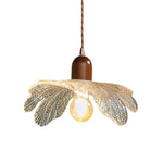 Lotus Brass and Glass Pendant Light, Japanese Retro Mini Pendant Lamp for Bedroom and Cafe