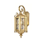 European Vintage Outdoor Wall Sconce in Solid Copper with Clear Glass