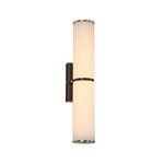 Modern Copper Cylinder Wall Sconce with Cloud Stone Shade