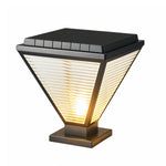 Modern Outdoor Pillar Light with LED Warm Glow, Black Aluminum