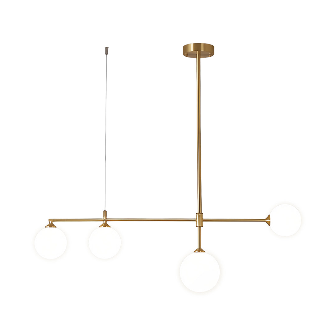 Bubble Glass Pendant Light in Brass for Modern Dining and Kitchen Island