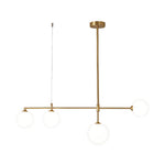 Bubble Glass Pendant Light in Brass for Modern Dining and Kitchen Island