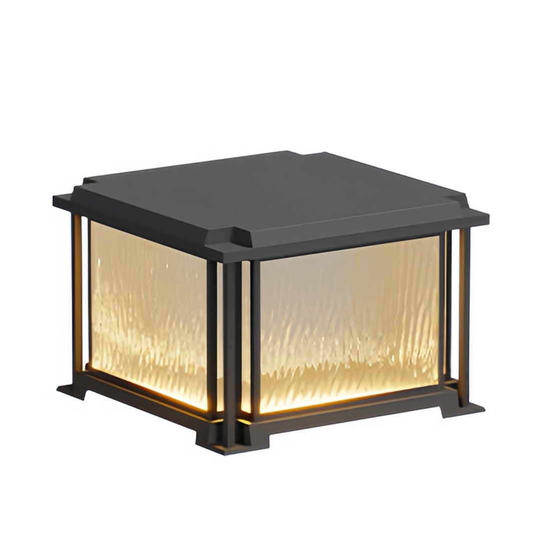 Modern Outdoor Pillar Light – Waterproof Black LED Gate Lamp