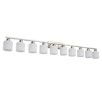 Modern Minimalist Vanity Light for Bathroom Mirror with Glass Shades