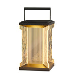 Minimalist Outdoor Lantern with Stainless Steel Frame and Warm LED Glow