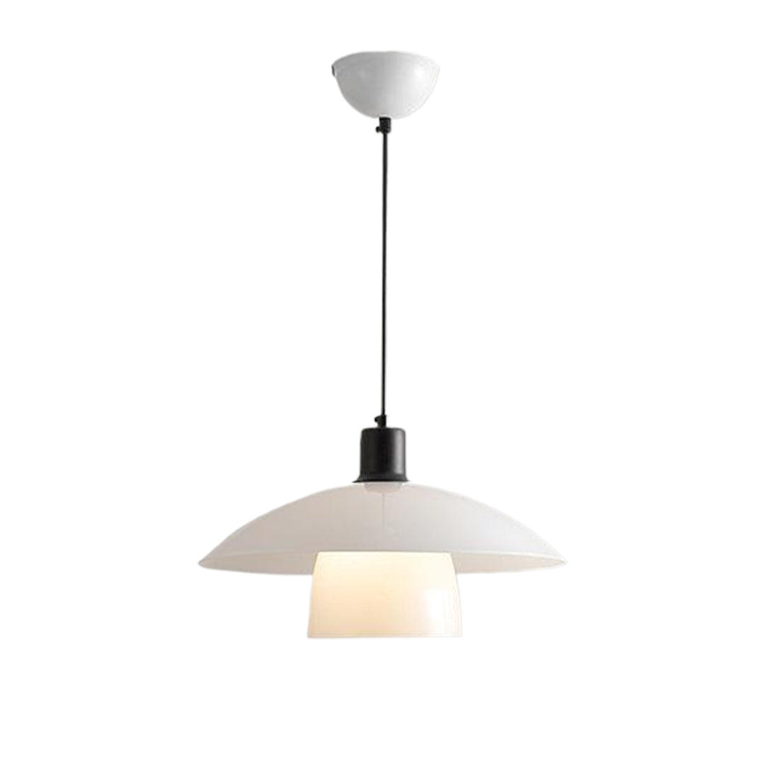 Opal Glass Pendant Light Wabi-Sabi Minimalist Hanging Lamp for Dining Room