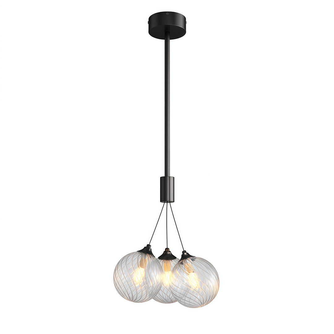 Aurelia Bubble Chandelier in Solid Copper, Modern Minimalist Ceiling Light