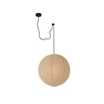 Japanese Paper Pendant Light with Adjustable Cord, Warm Ambient Ceiling Lamp