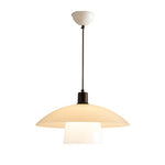Opal Glass Pendant Light Wabi-Sabi Minimalist Hanging Lamp for Dining Room