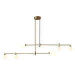 Bubble Glass Pendant Light in Brass for Modern Dining and Kitchen Island