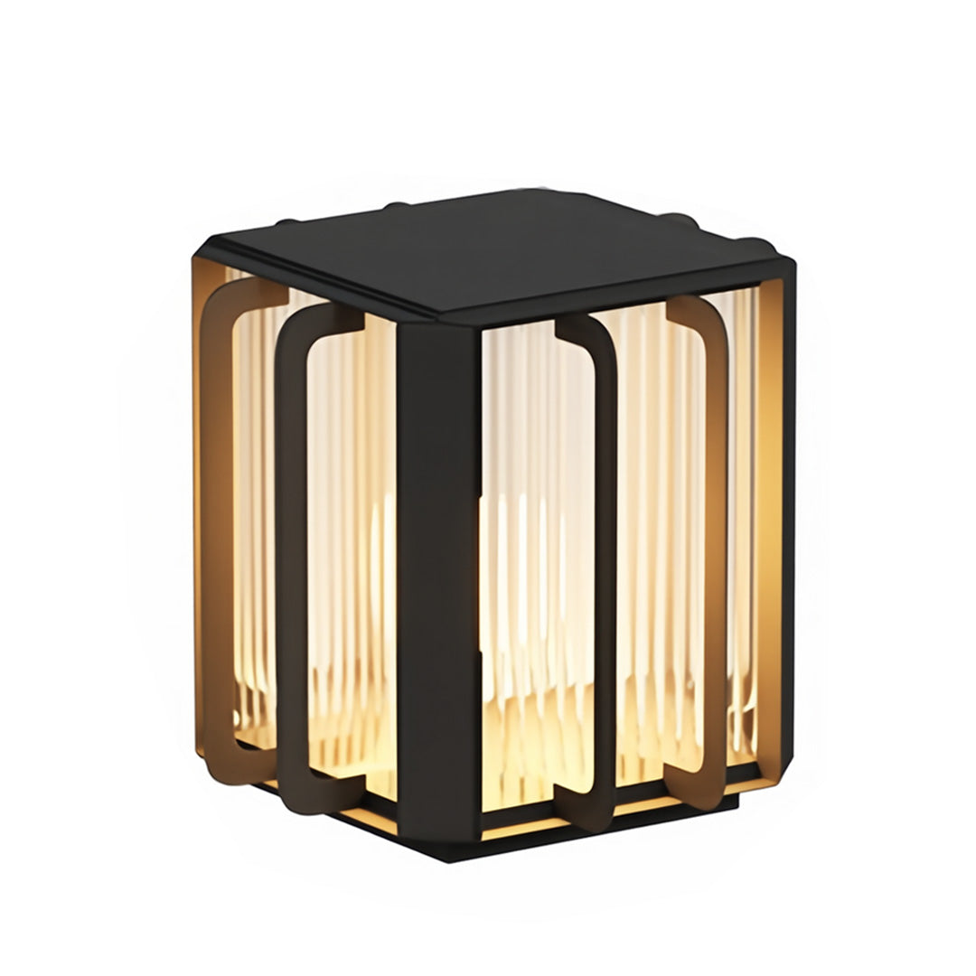 Modern Outdoor Pillar Lantern in Stainless Steel for Fence and Gate
