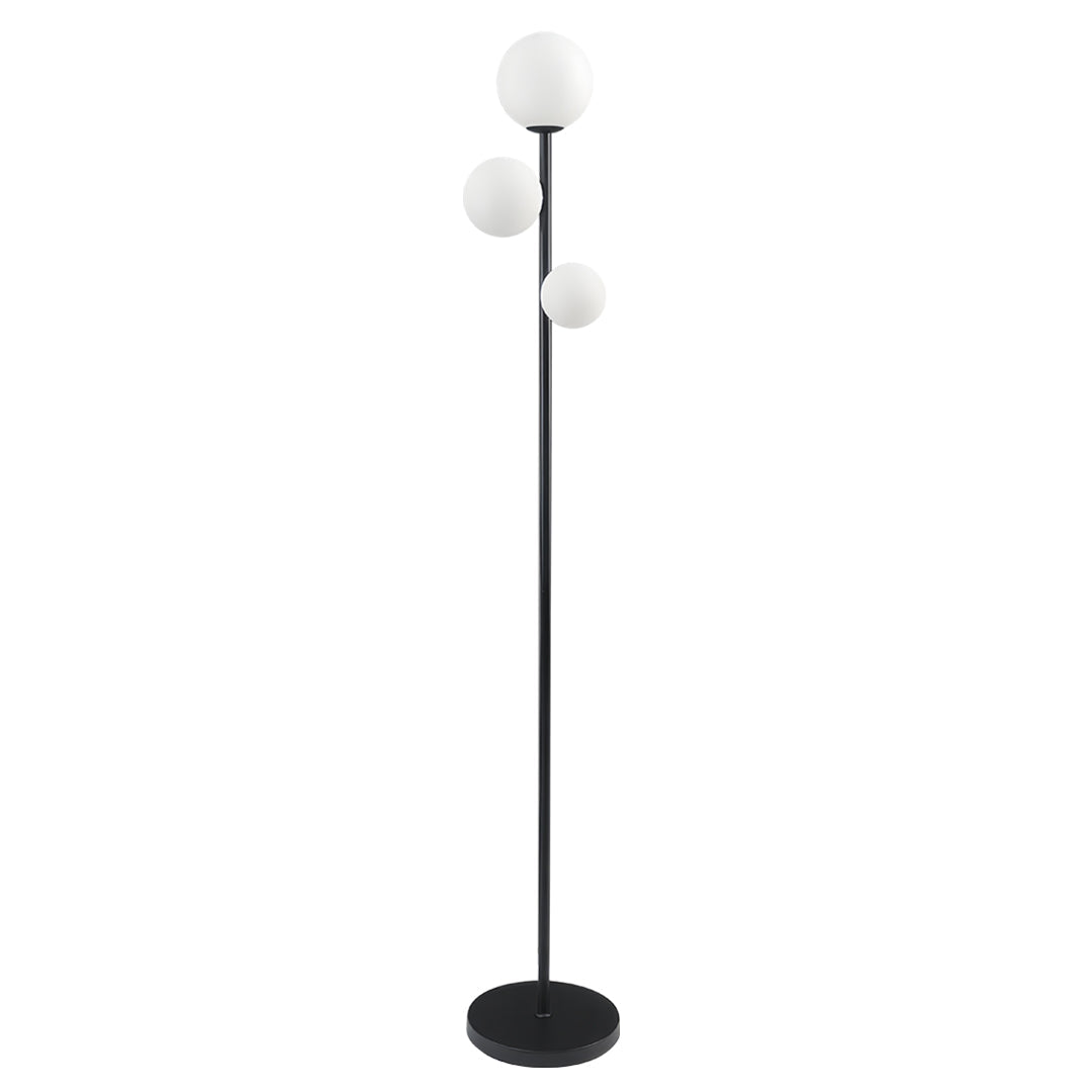 Aurelia Triple Globe Floor Lamp – Modern Sculptural Standing Light in Gold, Black, or White